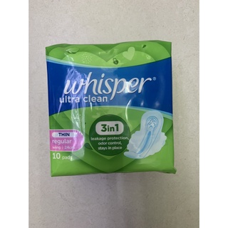 Băng vệ sinh Whisper Ultra Clean siêu thấm có cánh 24CM