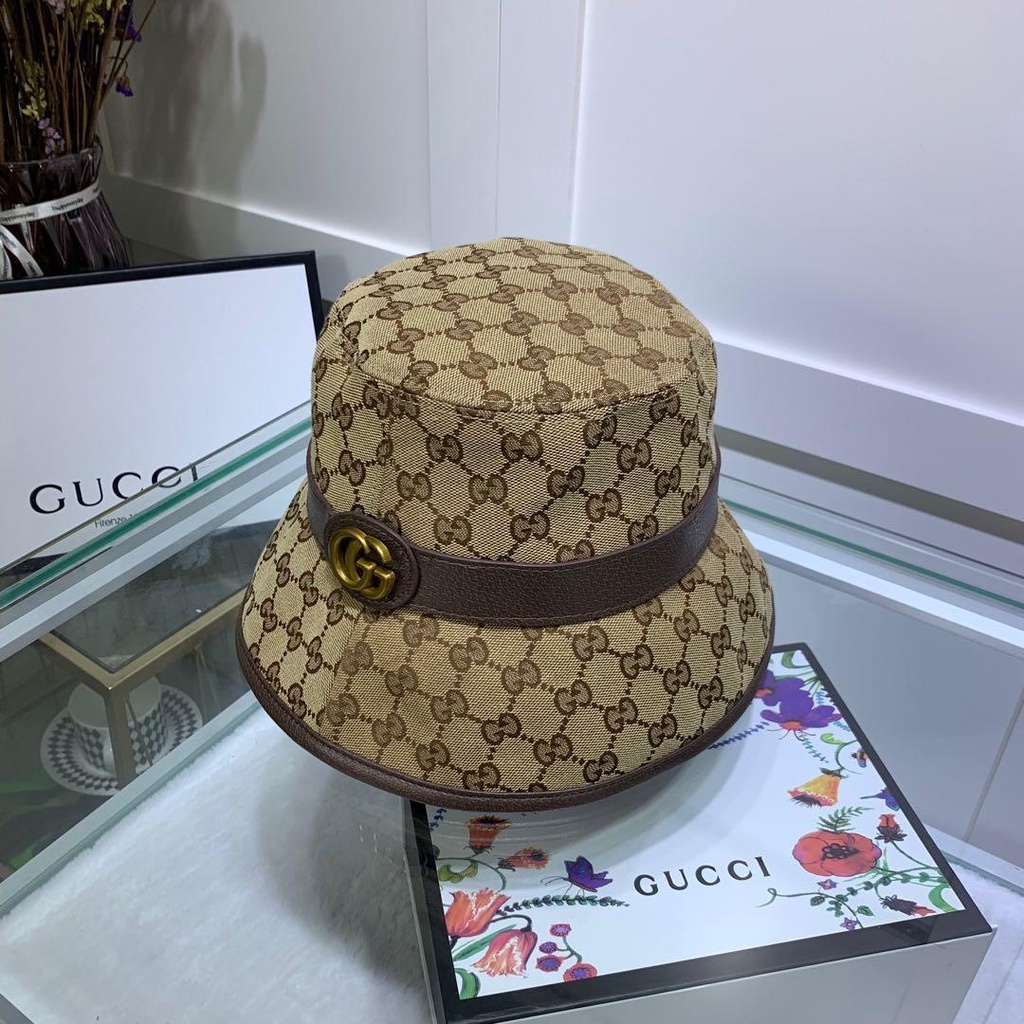 Mũ Bucket Gucci Chất Liệu Canvas Phong Cách Retro Thời Trang Cho Nam Nữ
