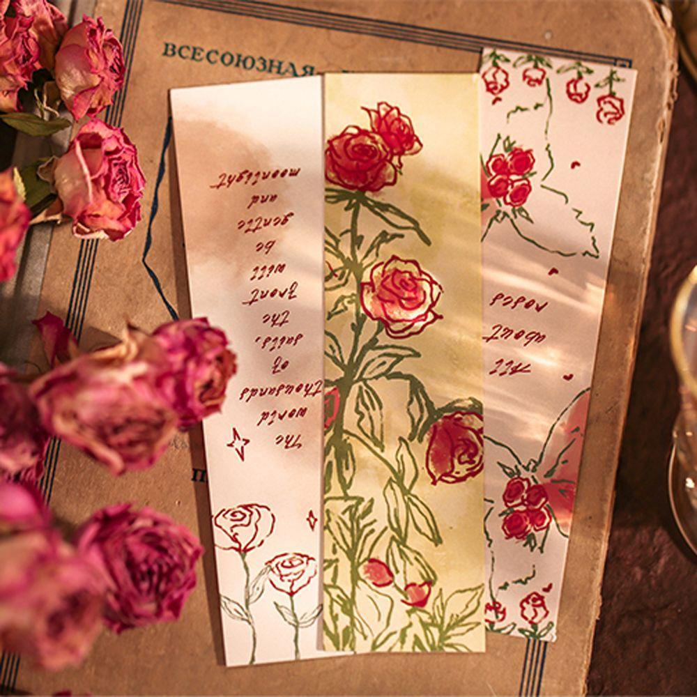 Phụ Kiện Giá Đỡ Sách Giấy Đánh Dấu Trang Sách Hình Hoa Hồng Đơn Giản Dành Cho Học Sinh