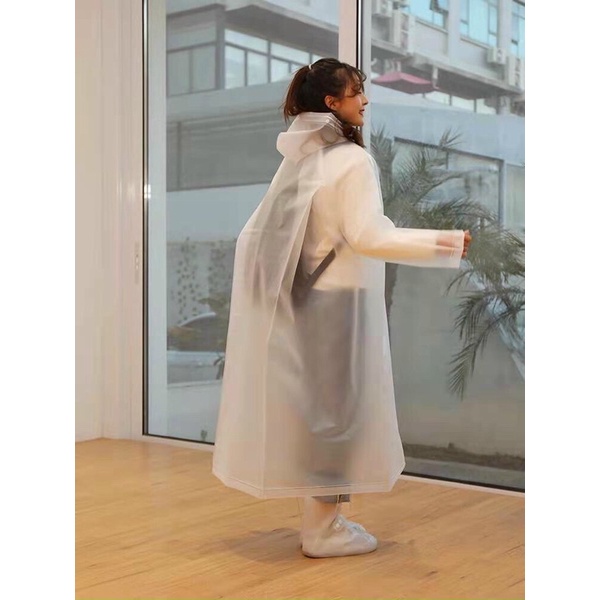 Áo Mưa Trong Suốt Có Kính Kèm Chụp Gương Dài Rộng Chất Siêu Bền Đẹp