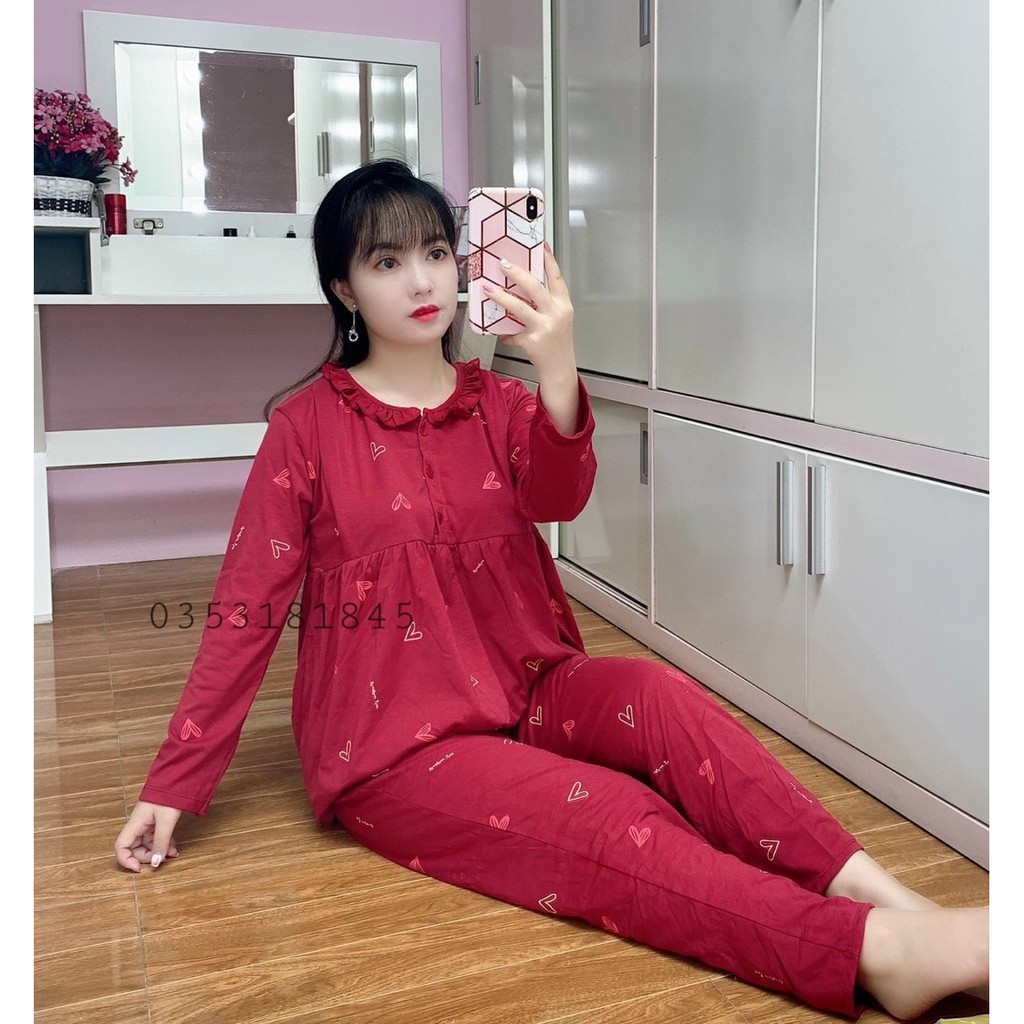 [Hàng cao cấp]bộ bầu chất đẹp 100% cottonsiêu mát siêu mềm siêu mịn, có mở nắp cho con ti Free size 43~68kg
