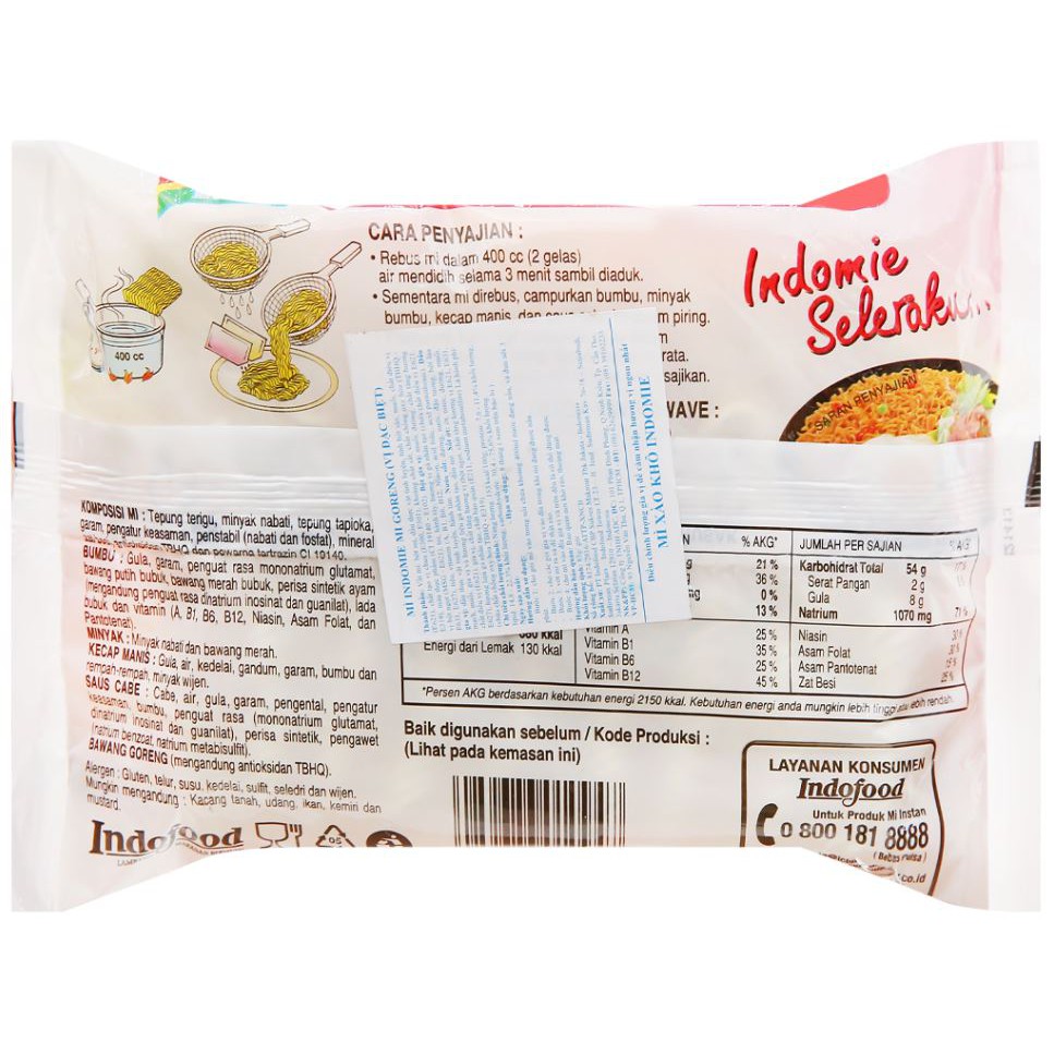 Mì xào khô Indomie 85g | BigBuy360 - bigbuy360.vn