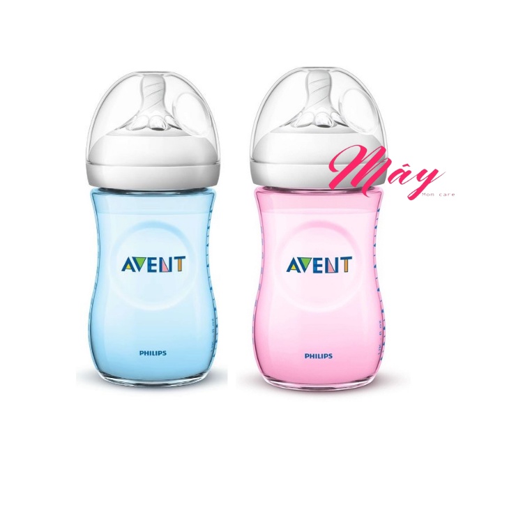 Bình sữa Philips AVENT Natural 260ml Xanh - Hồng