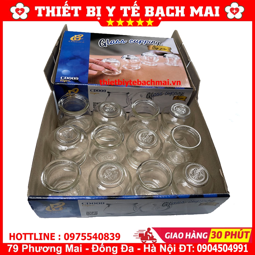 💥 Bộ 12 Ống Giác Hơi Dùng Lửa 💥 Thủy Tinh [Loại 1 Cao Cấp]