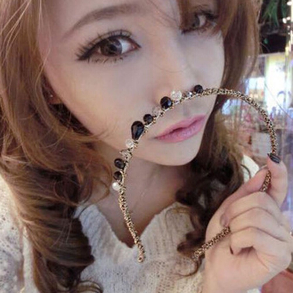 Băng đô cài tóc đính kim cương giả nhiều màu long lanh