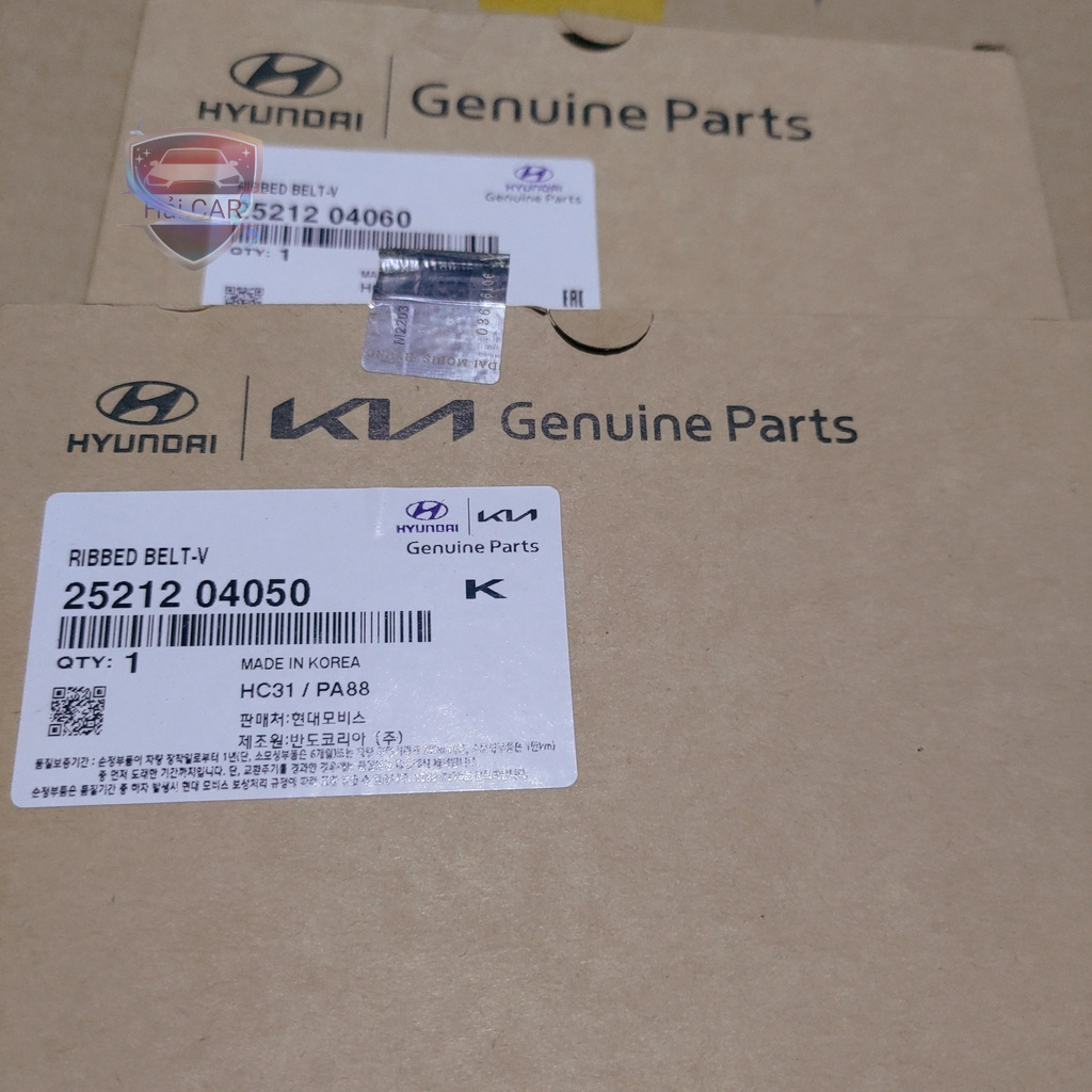 Dây curoa tổng, dây đai tổng xe Hyundai Grand I10   AT CHÍNH HÃNG  2521204060