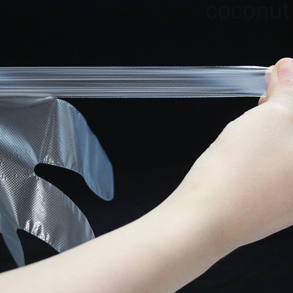 Set 100 Găng Tay Vệ Sinh Bằng Pe Trong Suốt Chống Trượt Dùng Một Lần Cho Trẻ Em