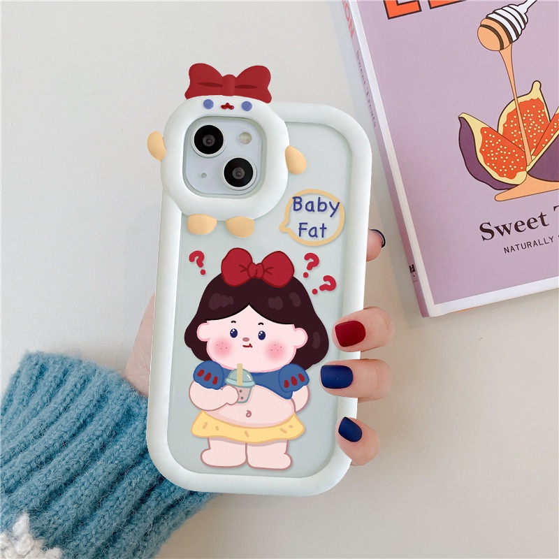 Ốp Lưng Iphone Camera Cánh Cụt Nơ Baby Princess 7plus/8plus/x/xs/11/12/13/14/pro/max/promax