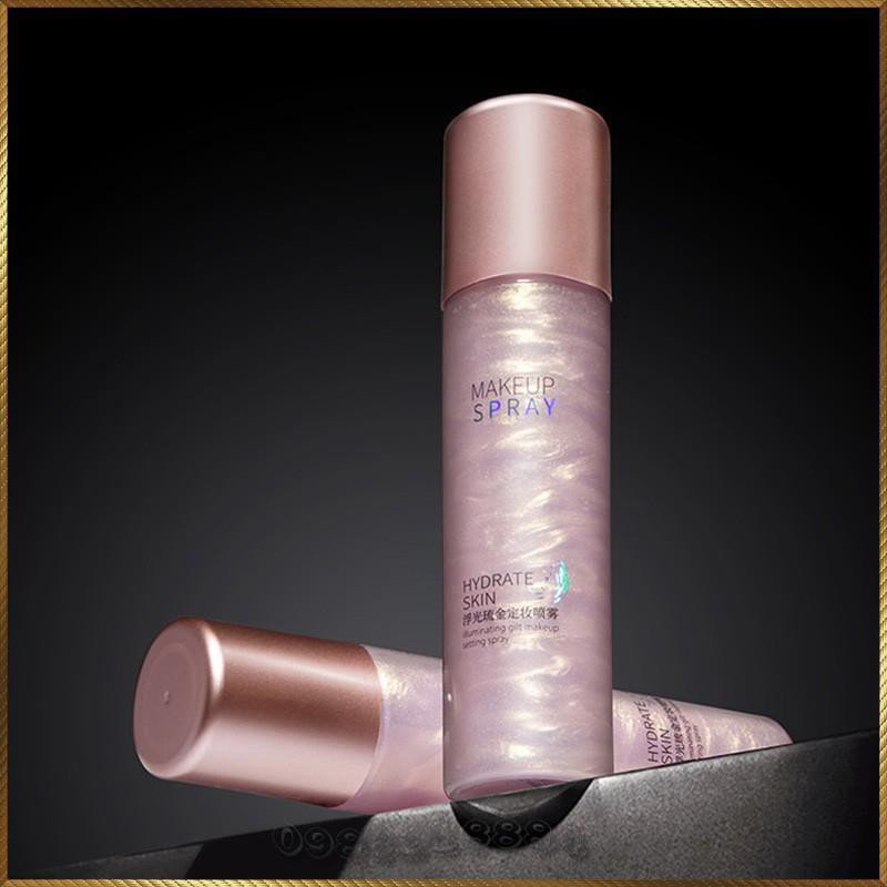Xịt nhũ trang điểm Caici Makeup Spray Hydrate Skin giữ lớp trang điểm cố định lâu trôi CMS4