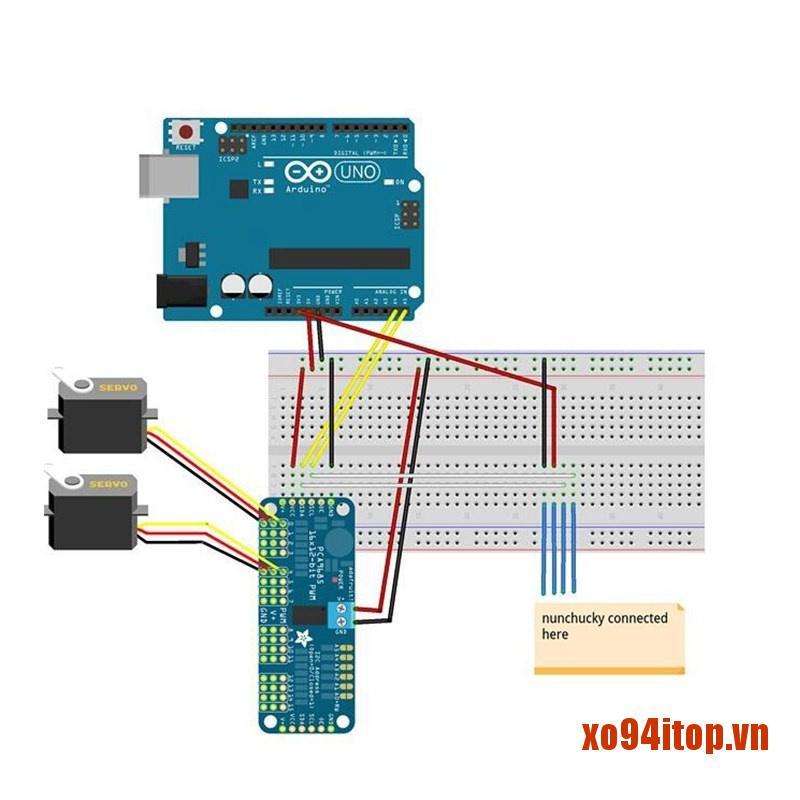 CHANNEL Mạch Điều Khiển Servo 16 Kênh 12-bit Pwm / Servo Giao Diện I2C Dành Cho Servo Shiel