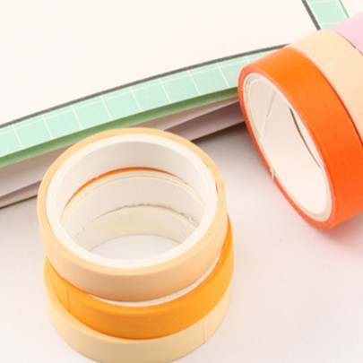 &lt;Ảnh Thật Shop Chụp&gt; Lẻ 1 Cuộn Băng Keo Dính Washi Tape DIY GIấy Note Màu Sắc Trang Trí Sổ Tay Nhật Kí Teeci604