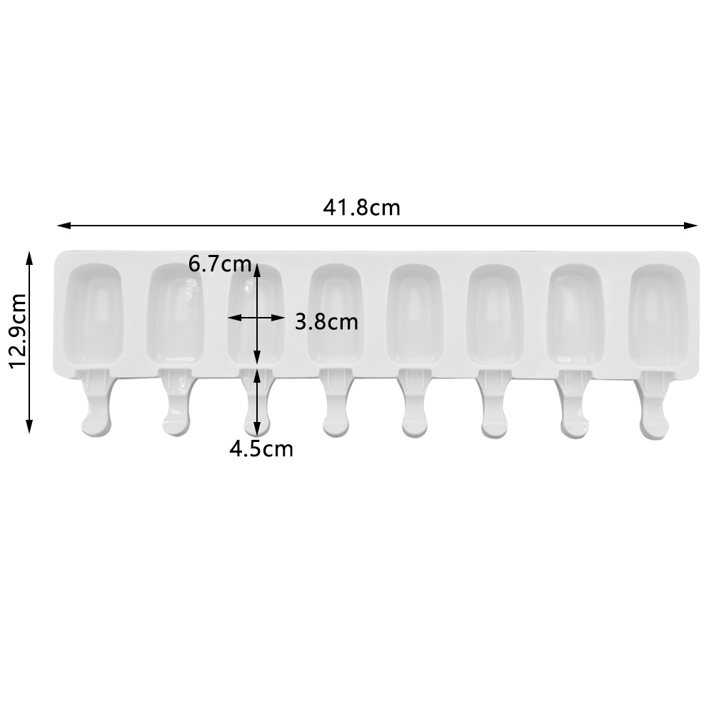 Khuôn Làm Kem Que 4 Ngăn Bằng Silicone