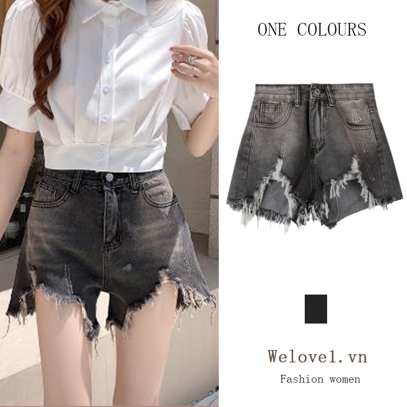Quần Short Jean Rách Thời Trang Dành Cho Nữ