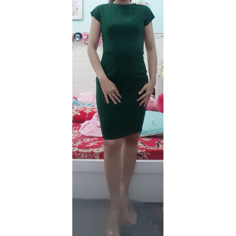 Thanh lý đầm body xanh size S