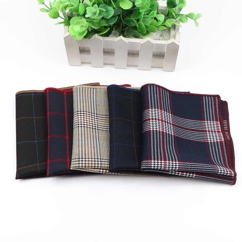 Khăn Tay Cotton Kẻ Sọc Caro Chất Lượng Cao Cho Nam