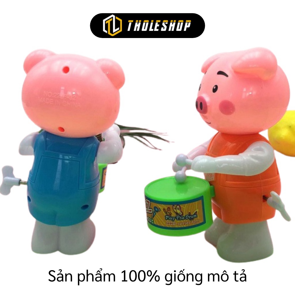 [SGD] Đồ Chơi Cho Bé - Đồ Chơi Thú Đánh Trống Vặn Cót Hình Heo Cho Bé Vui Chơi 9856