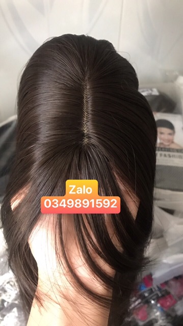 Hình thật Tóc giả che hói/ bạc tóc 25cm DLH _002
