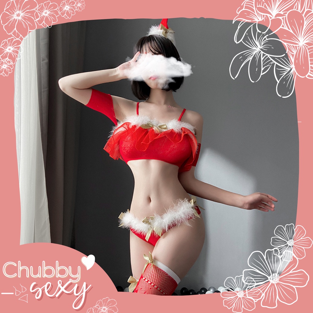 Cosplay Noel Giáng Sinh sexy siêu gợi cảm ,  hóa công chúa đêm Noel ,  bodysuit đầy đủ phụ kiện  - BDS19 - Chubby.sexy | BigBuy360 - bigbuy360.vn