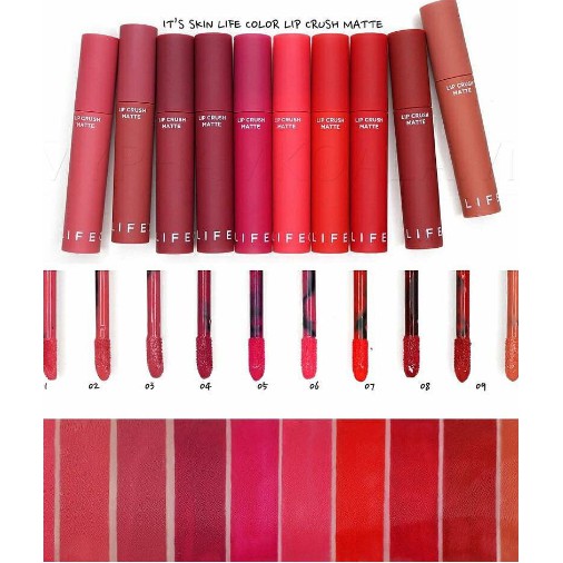 Son kem siêu lì Its Skin Life Color Lip Crush Matte