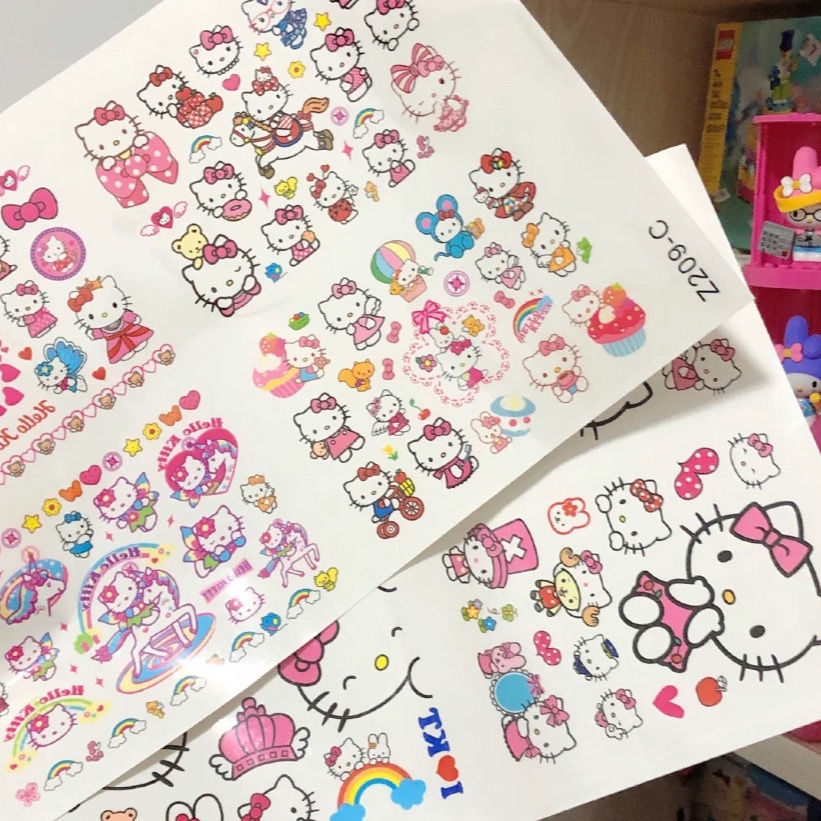 Hình xăm dán tạm thời chống thấm nước lâu trôi hình Hello Kitty đáng yêu