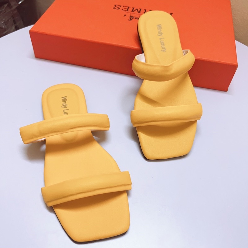 Dép lê nữ 2 quai ngang phồng cực xinh ảnh thật