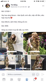 Váy Moran hoa vàng