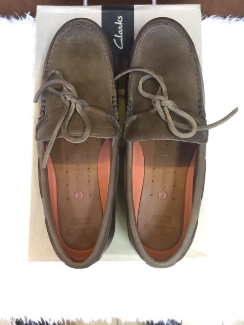 Giày lười da sáp đế kếp Clarks hàng VNXK