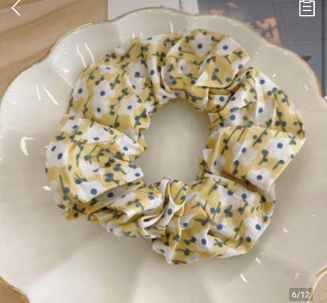 CỘT TÓC SCRUNCHIES - Hoa vintage nhiều hình