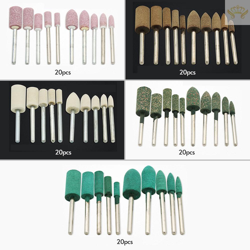 Bộ 100 Đầu Mài Đánh Bóng Điện Tử Bằng Cao Su + Len 1 / 8 &quot;Tiện Dụng