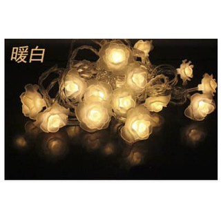 Dây đèn led trang trí hình bông hoa hồng màu sáng ấm( 3m)