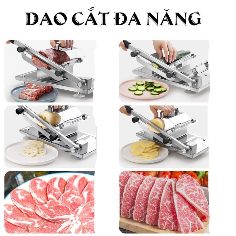 Dao thái thịt đông lạnh - Máy cắt thịt bò, rau củ quả thành lát mỏng, siêu sắc siêu bền