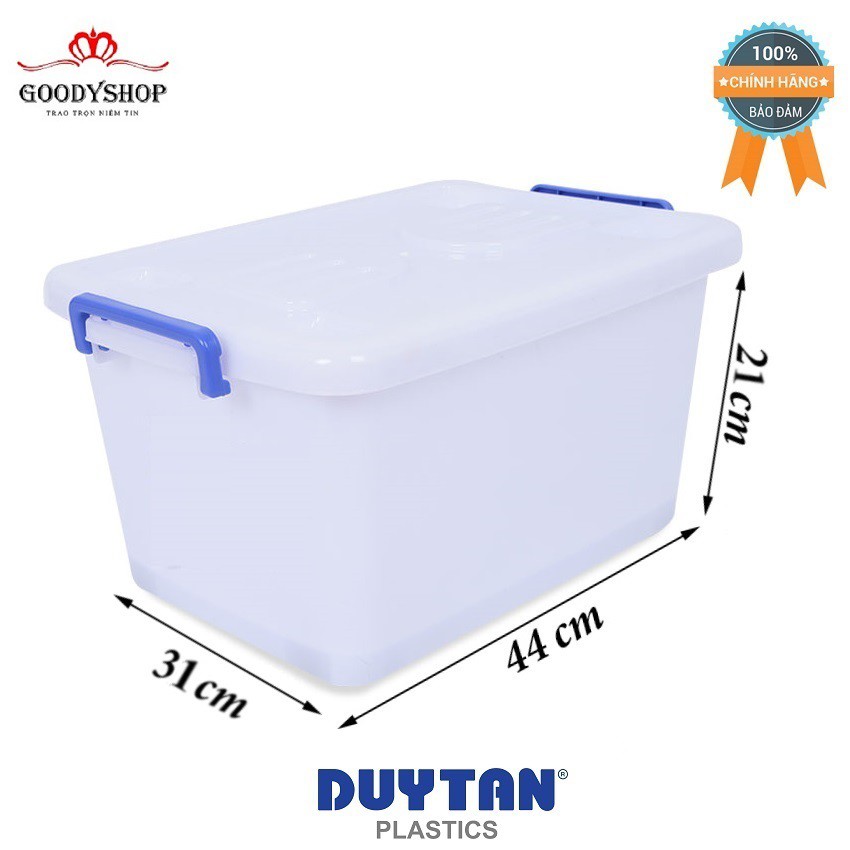 Thùng Nhựa Duy Tân Có Bánh Xe 15L (44 x 31 x 21 cm) No.74