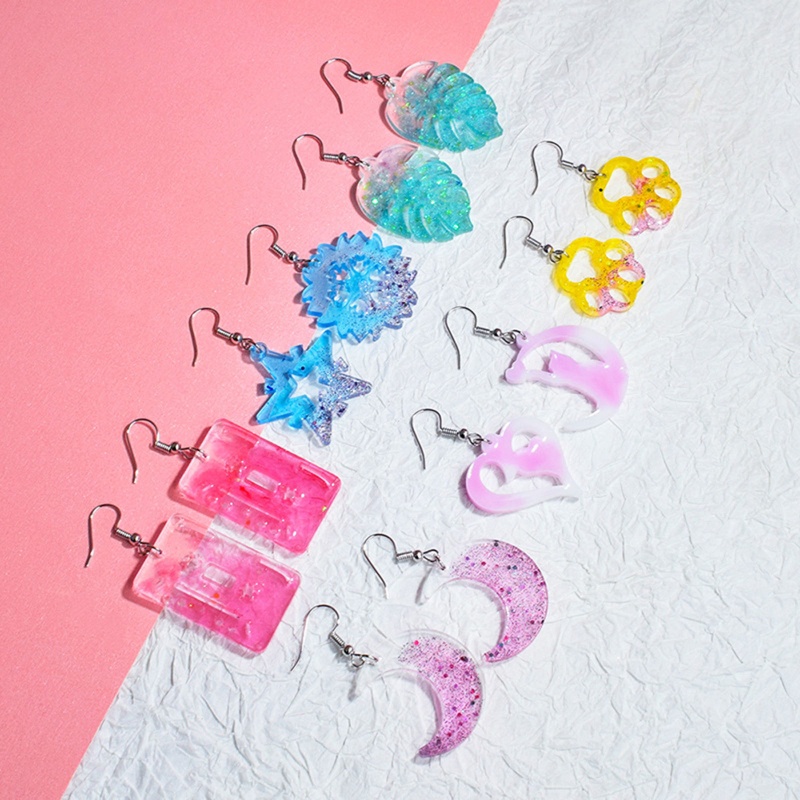 Khuôn Nhựa Làm Trang Sức Bông Tai DIY Cho Nữ