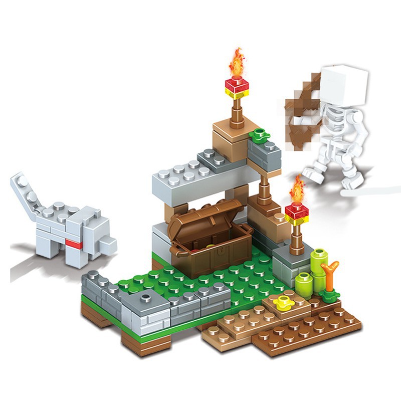 LEGO Đồ Chơi Lắp Ráp Mô Hình Minecraft 4 Trong 1 Diy