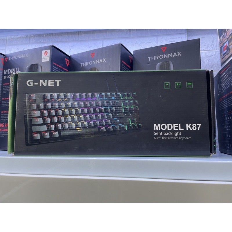 Bàn Phím Cơ Gaming ⭐FREE SHIP⭐ Bàn Phím CƠ GNET K87 LED 7 Màu Bền Bỉ 50 Triệu Lần Gõ Phím, Cổng Cắm USB