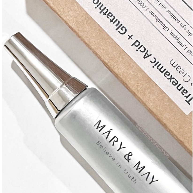 Kem mắt làm sáng da mờ thâm Mary&May Tranexamic Acid+ Glutathion Eye Cream 30ml