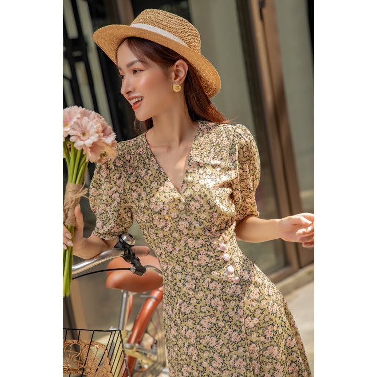 OLV - Đầm Livia Floral Midi | BigBuy360 - bigbuy360.vn