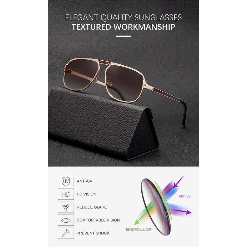 Kính Mát Thời Trang Cổ Điển Phong Cách Âu Mỹ Cho Nam 2021 50228 | BigBuy360 - bigbuy360.vn