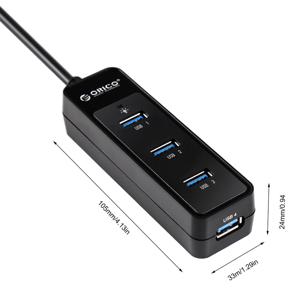 HUB ORICO W5PH4-U3 4 Cổng USB 3.0 Siêu Tốc Với Cáp USB 3.0 8 inch