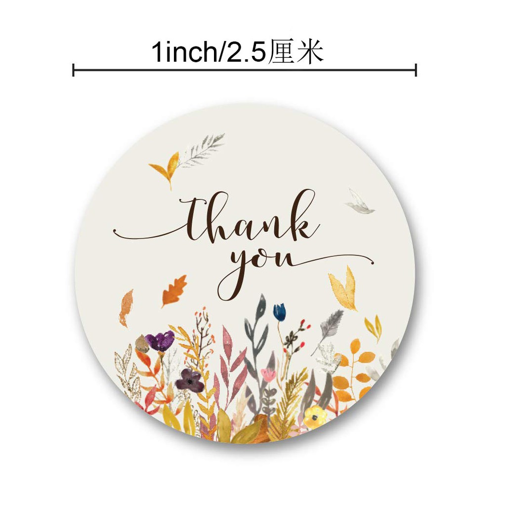 Giá Xưởng - Cuộn 500 Tem dán cảm ơn nhãn dán 25mm Thank you sticker trang trí xinh xắn