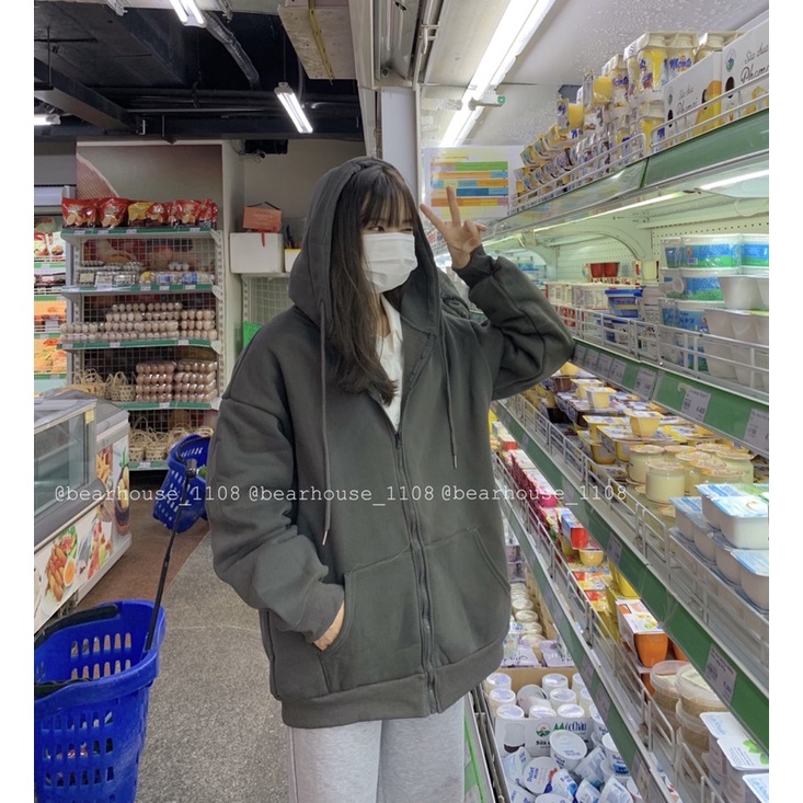 ❌ ÁO KHOÁC NỮ NỈ BÔNG TRƠN BASIC ĐẸP QC ❌ ÁO HOODIE ZIP NỮ TRƠN * QC * | BigBuy360 - bigbuy360.vn