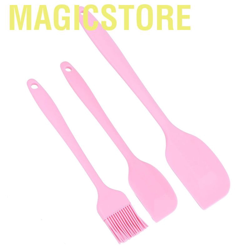 Magicstore 6Pcs/Set Silicone Cooking Utensil Scraper Eggs Beater Spatula Oil Brush Food Clip Kitchen Tool
