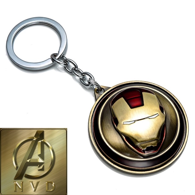 Móc khoá Marvel khiên Iron man xoay