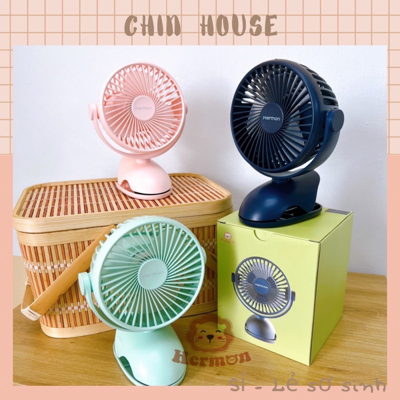 QUẠT KẸP TÍCH ĐIỆN NỘI ĐỊA TRUNG PIN 10.000mah KẸP XE ĐẨY CHO BÉ (sỉ inbox)