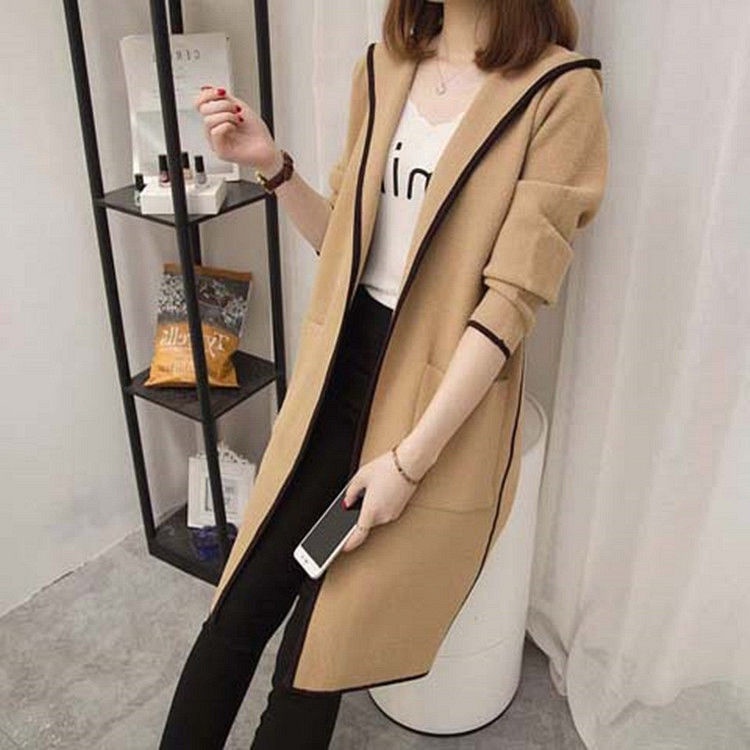 Áo Hoodie Tay Dài Thời Trang Cá Tính Trẻ Trung 206824 Áo Khoác Hoodie Dáng Rộng Màu Trơn Phong Cách Hàn Quốc