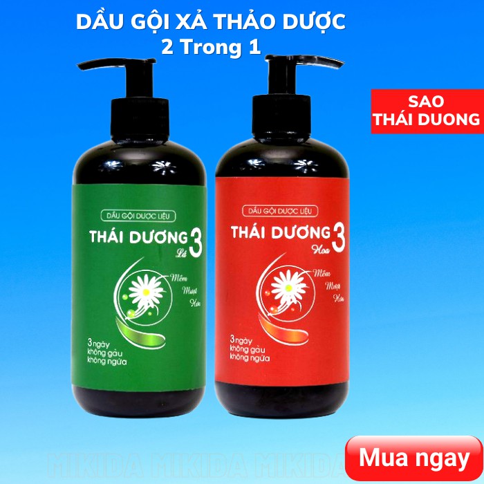 Dầu gội dưỡng Tóc 2 trong 1 Dược liệu THÁI DƯƠNG phục hồi tóc hư tổn giảm rụng tóc sạch gàu ngứa