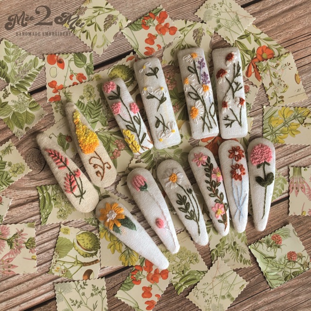 Kẹp tóc thêu tay