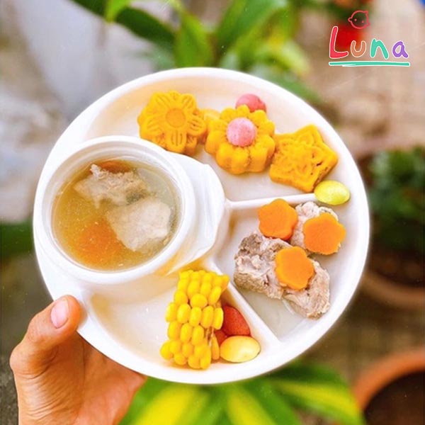Khay tròn ăn dặm Inomata hàng nội địa nhật cho bé
