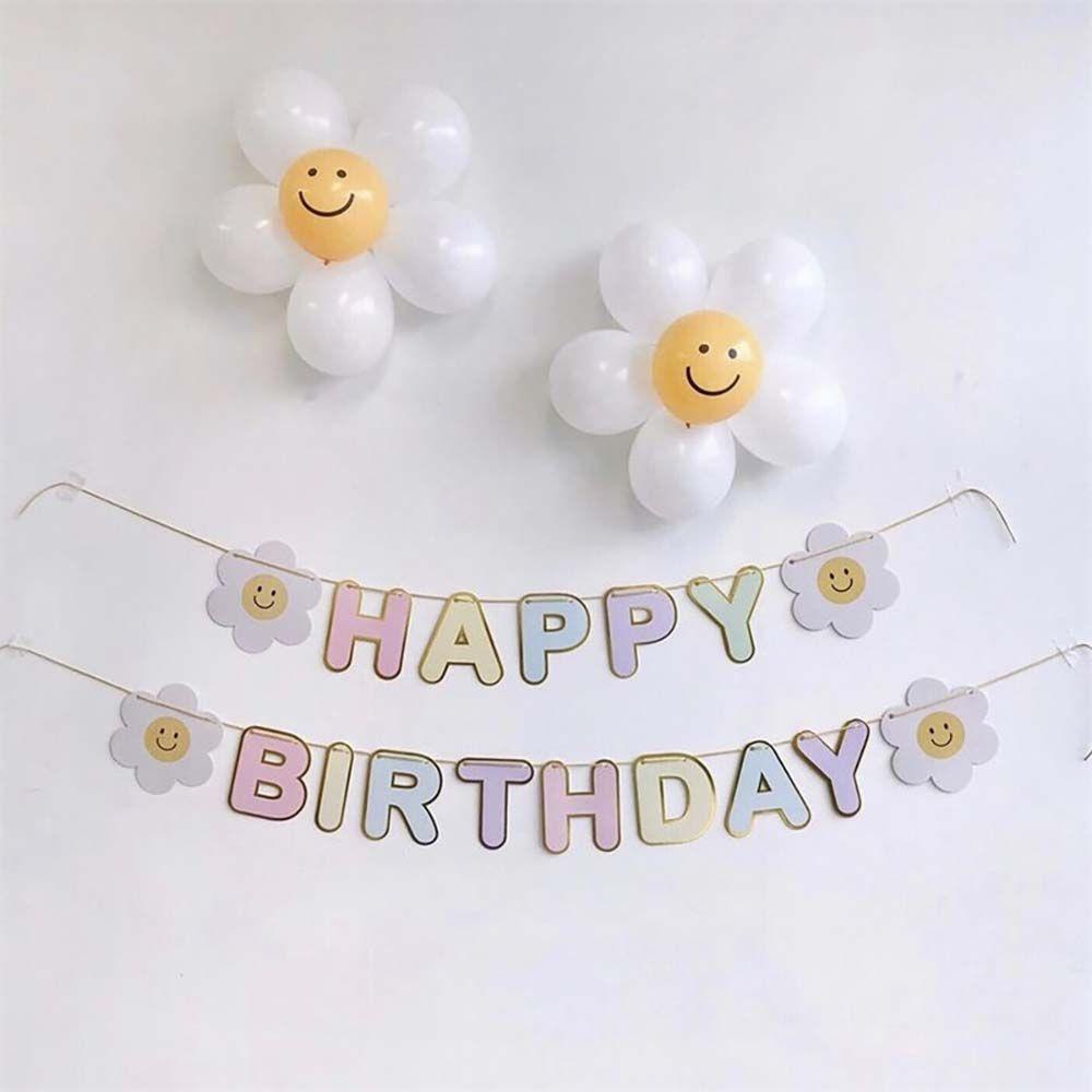 Dây Treo Trang Trí Bong Bóng Hình Hoa Cúc Dễ Thương