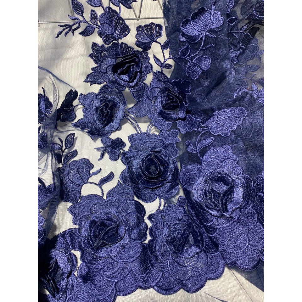 Vải Ren Hoa 3D Họa Tiết Xinh Xắn - Làm Phông Và Phụ Kiện Chụp Hình Trang Trí /Đồ Handmade/ Rèm Chửa/ Khăn Trải Bàn